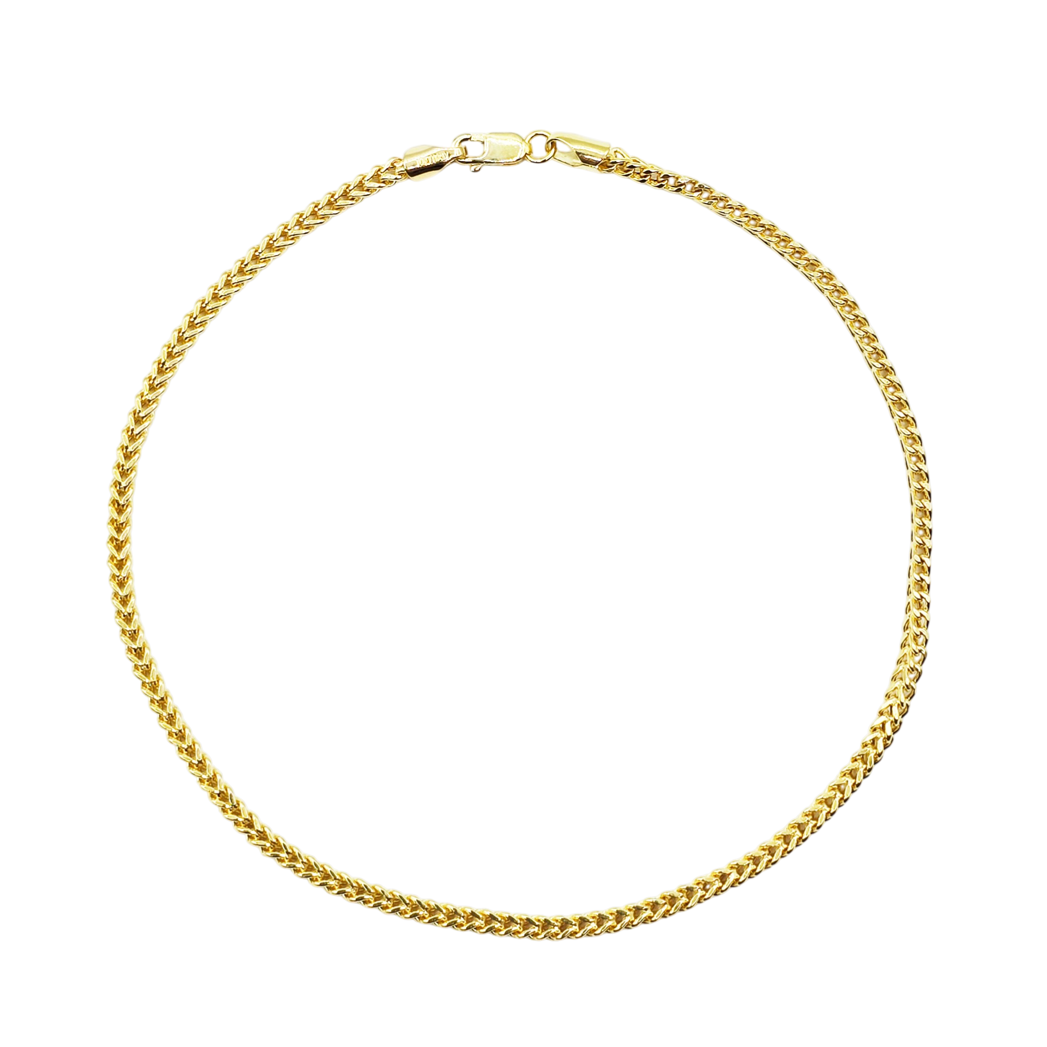 10K Solid Yellow Gold Wheat Chain Anklet, Real Gold Anklet Bracelet, Dainty Minimalist Gold Anklet for Women, Elegant Gold Ankle Bracelet
