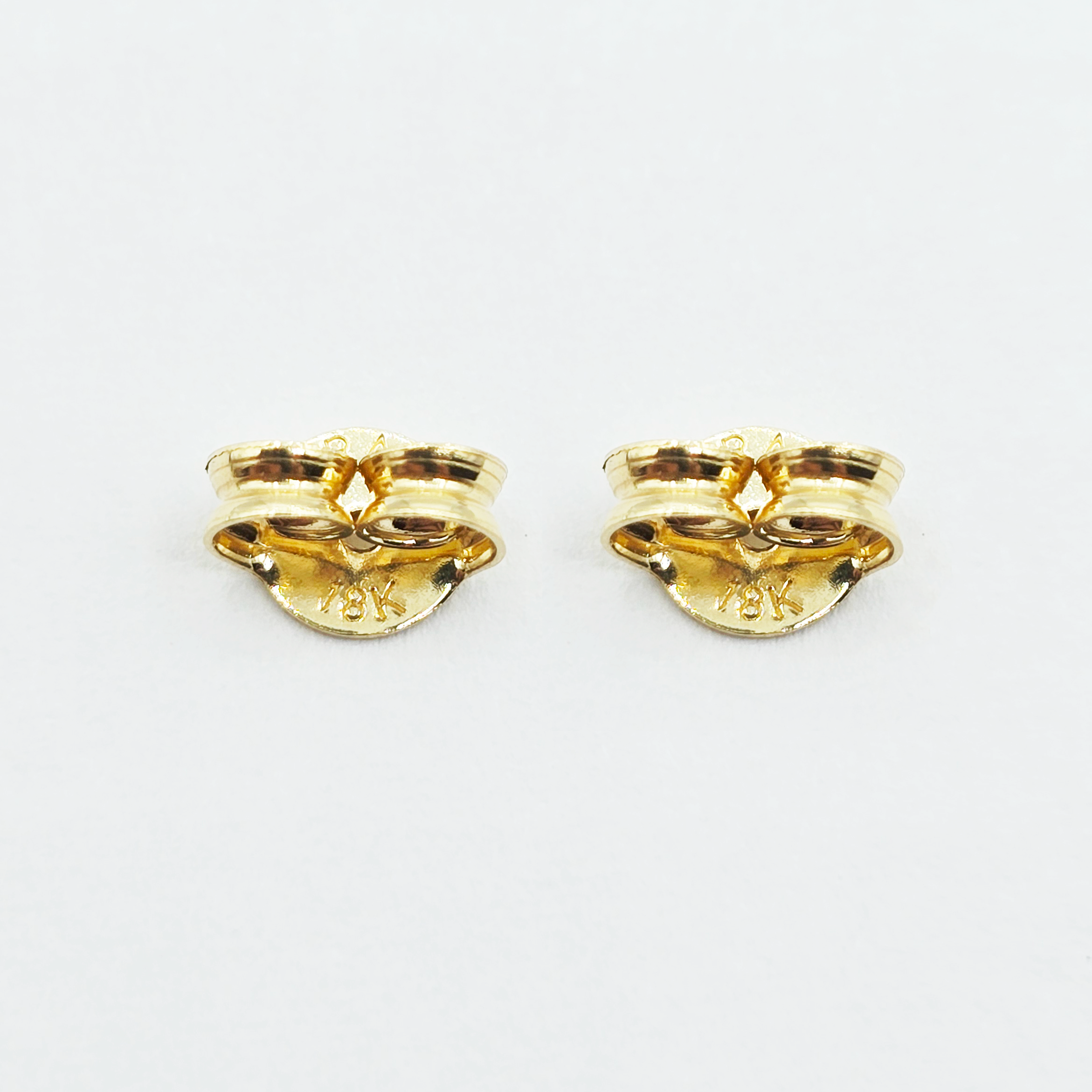 18K Solid Yellow Gold Natural Sapphire Stud Earrings, 4mm or 5mm Genuine Blue Sapphire Earrings, September Birthstone Gift