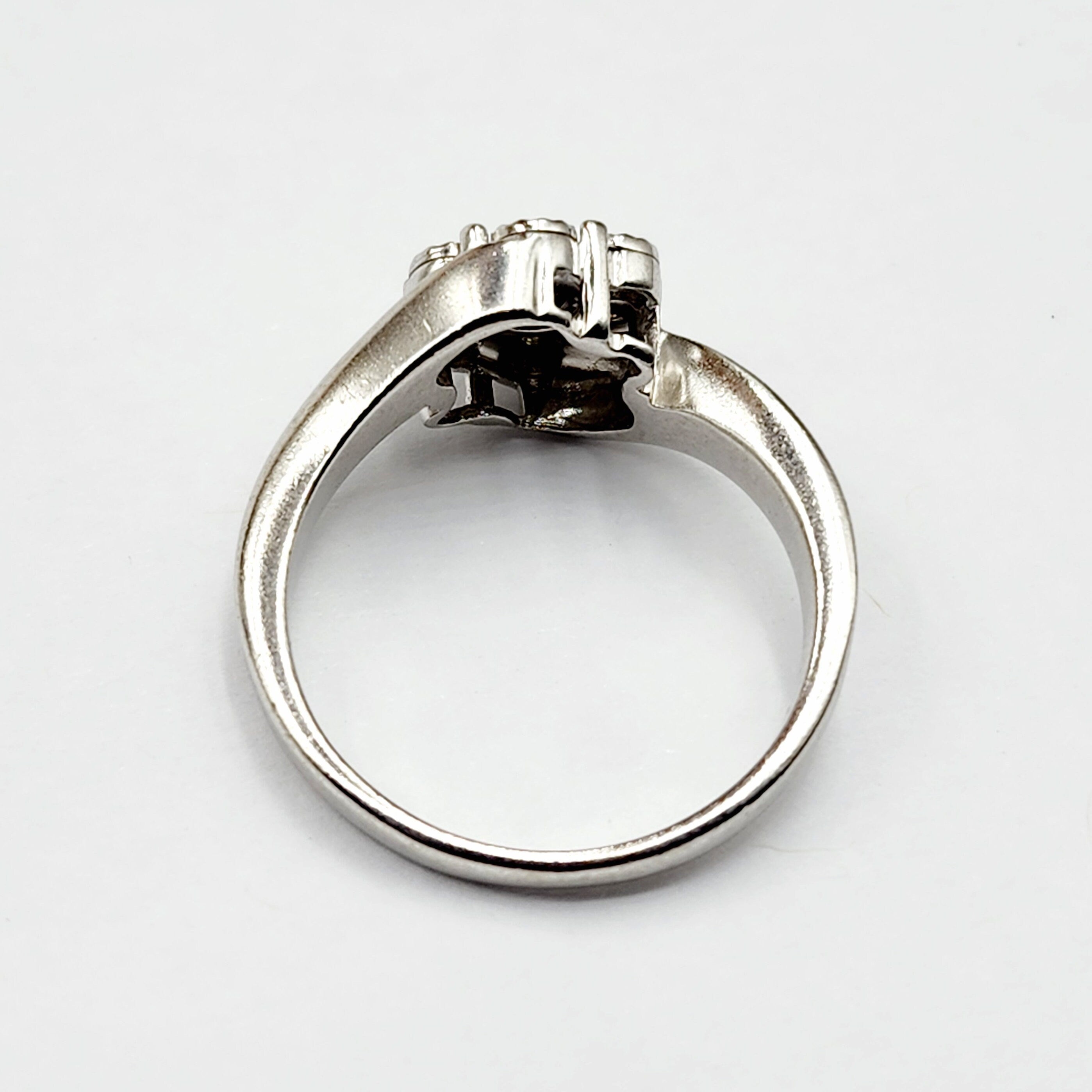 Sterling Silver Diamond Cluster Ring, 7 Diamond Ring, Vintage Style Diamond Ring, Flower Diamond Ring, Promise Ring, Anniversary Ring
