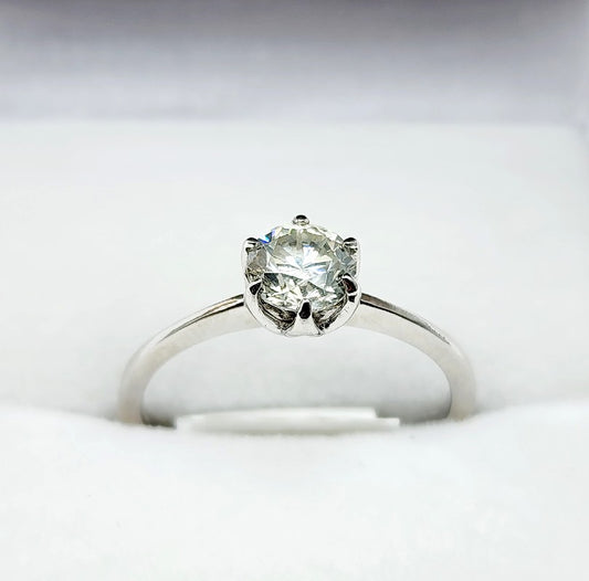 10K White Gold Diamond 0.60ct Ring