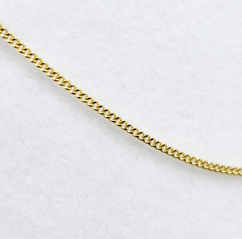 10K Yellow Gold Curb Chain, 0.8mm, 20 inches