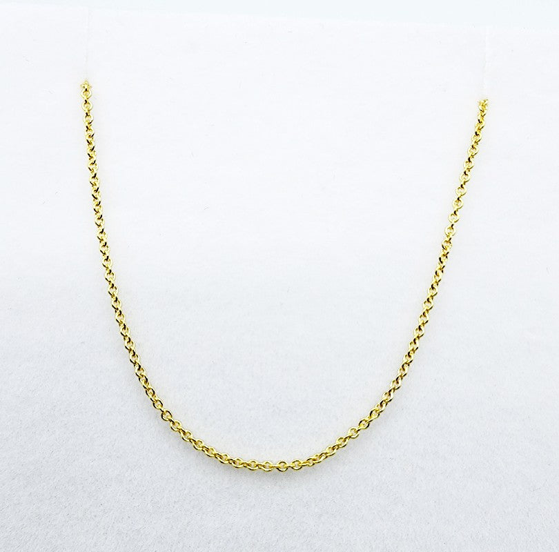 14K Yellow Gold Rolo Chain, 1.1mm, 18 inches