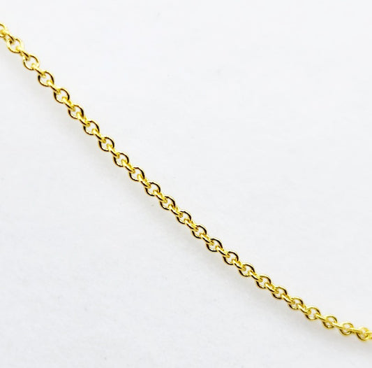 14K Yellow Gold Rolo Chain, 1.1mm, 16 inches