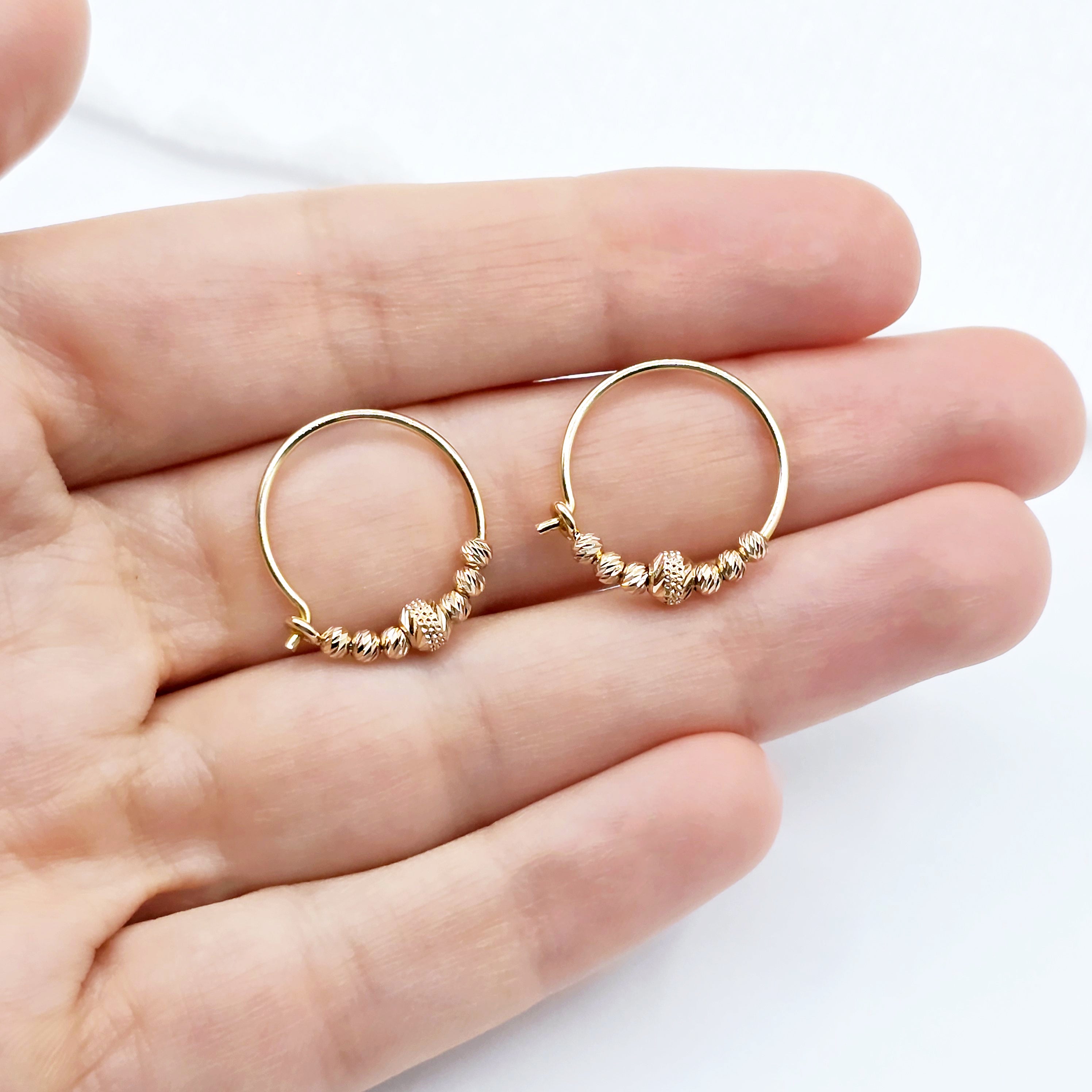 18K Gold Hoop Earrings