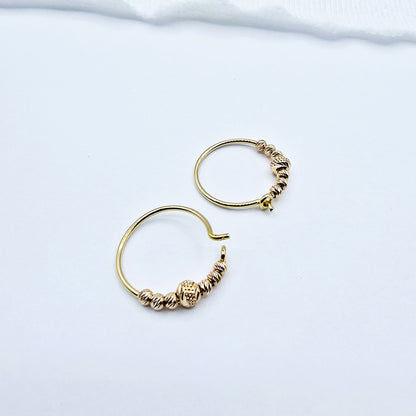 18K Gold Hoop Earrings