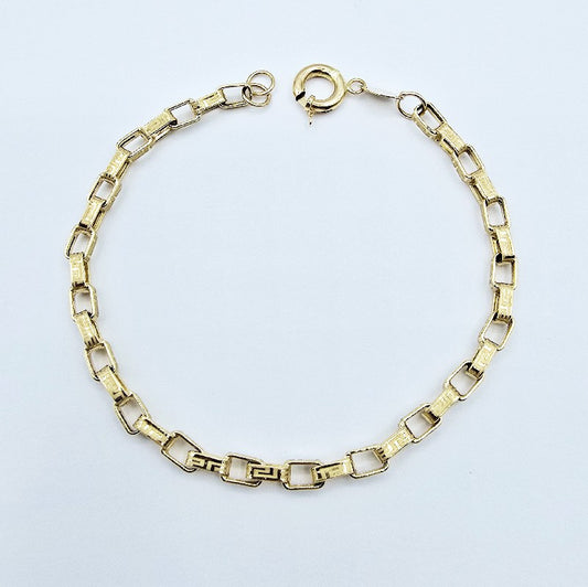 18K Yellow Gold Bracelet, 4mm, 8 inches