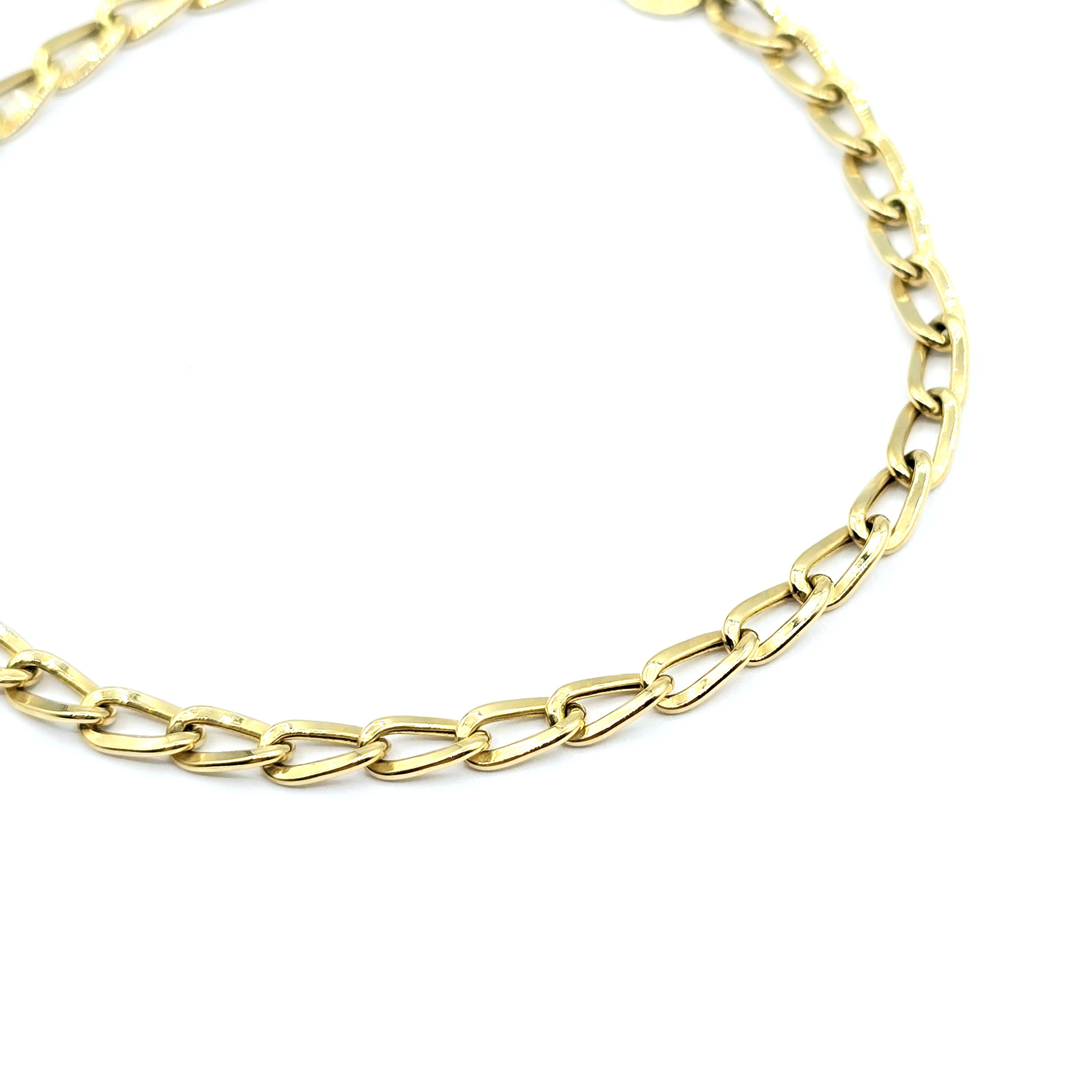 18K Yellow Gold Bracelet, 3.7mm, 7.5 inches