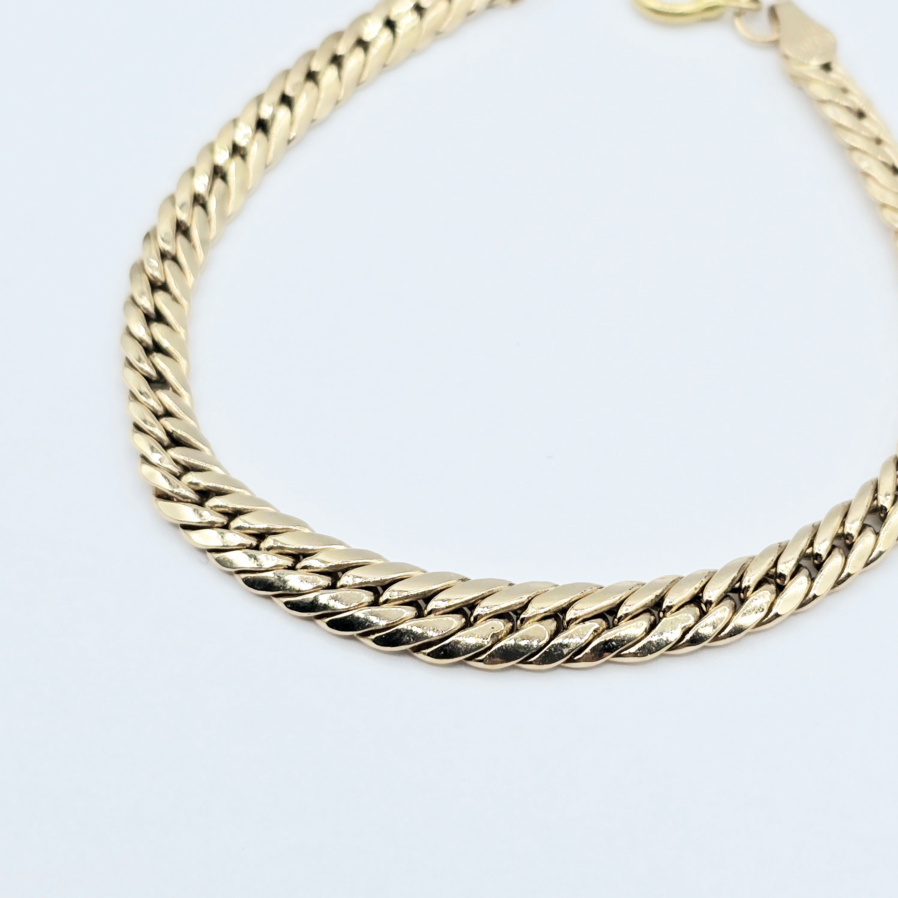 18K Yellow Gold Bracelet, 7.5 inches