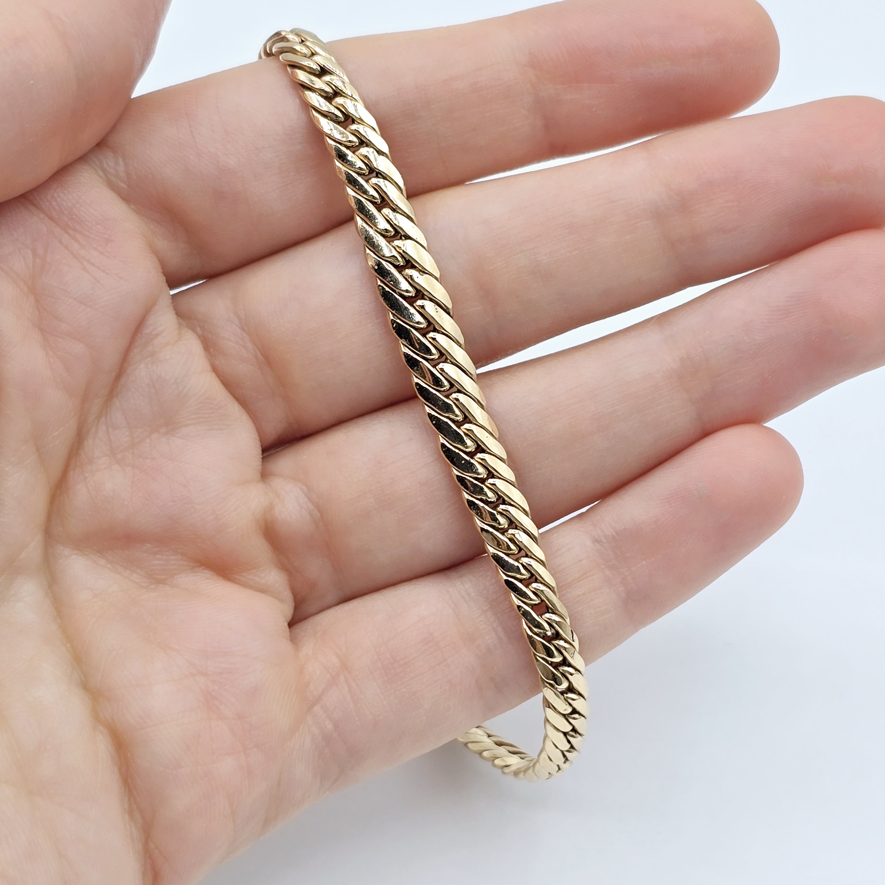 18K Yellow Gold Bracelet, 7.5 inches