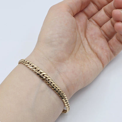 18K Yellow Gold Bracelet, 7.5 inches