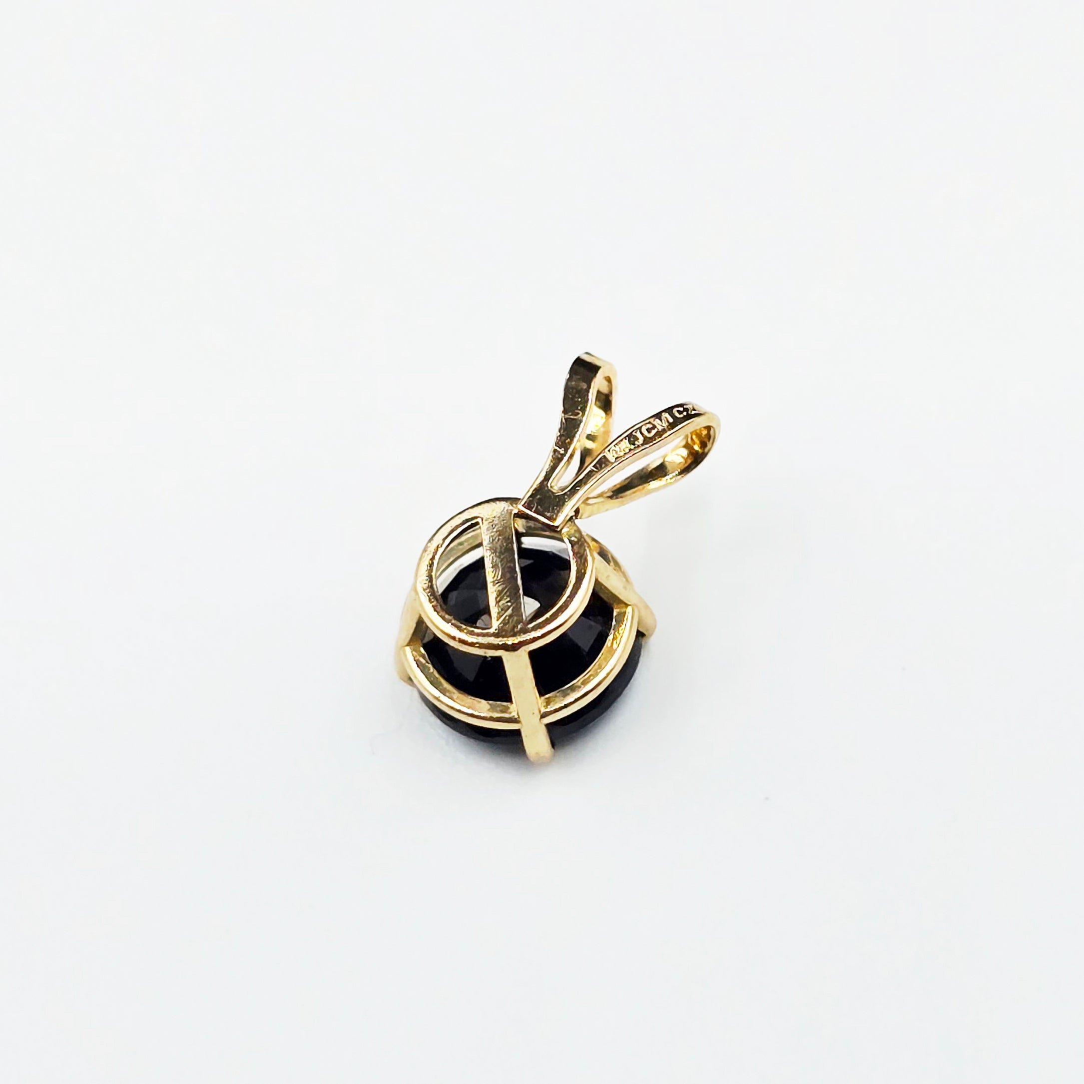 14K Yellow Gold Blue Sapphire 6x6mm Pendant Necklace, September Birthstone