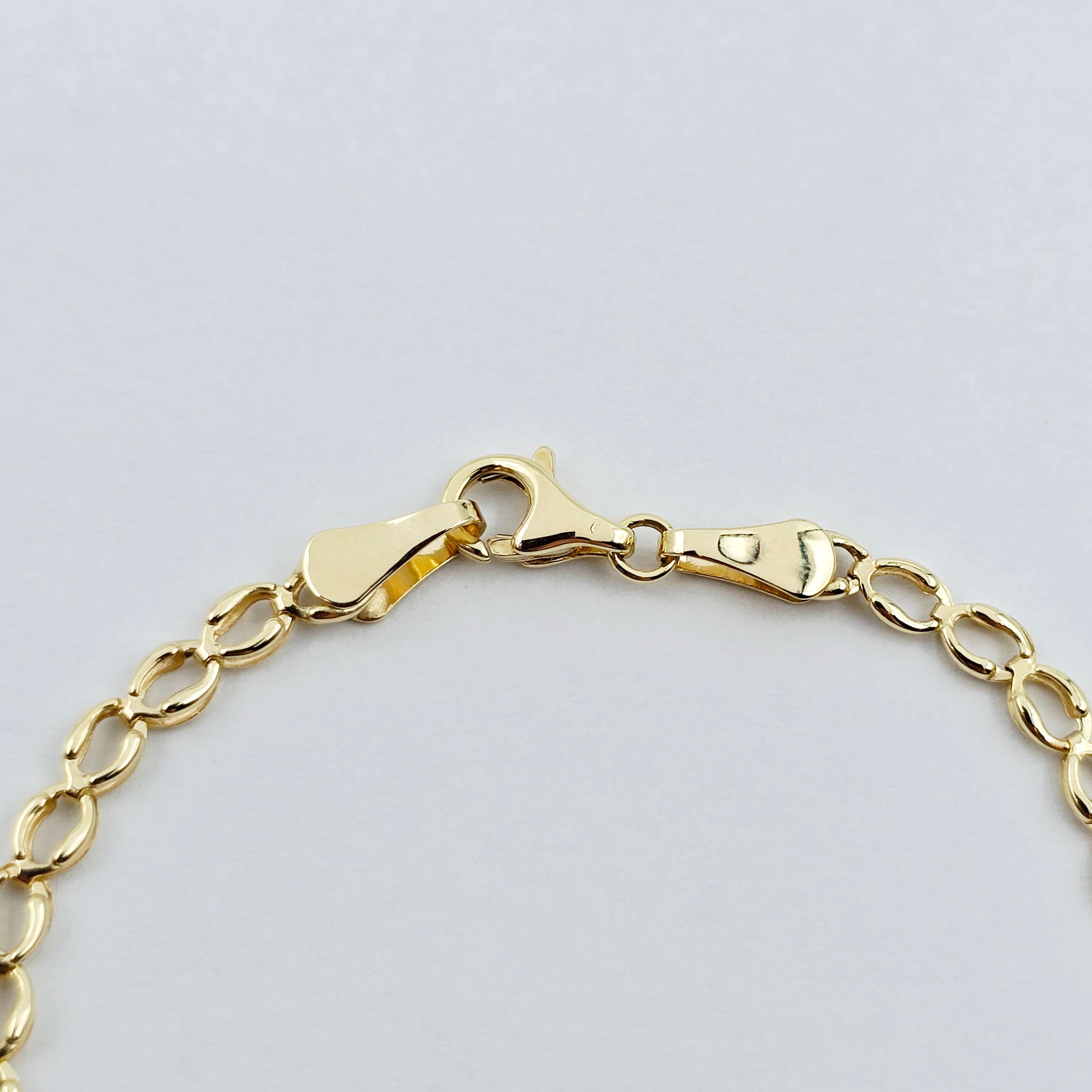 10K Gold Baby ID Bracelet: Engravable Name Plate, Blue Evil Eye Charm