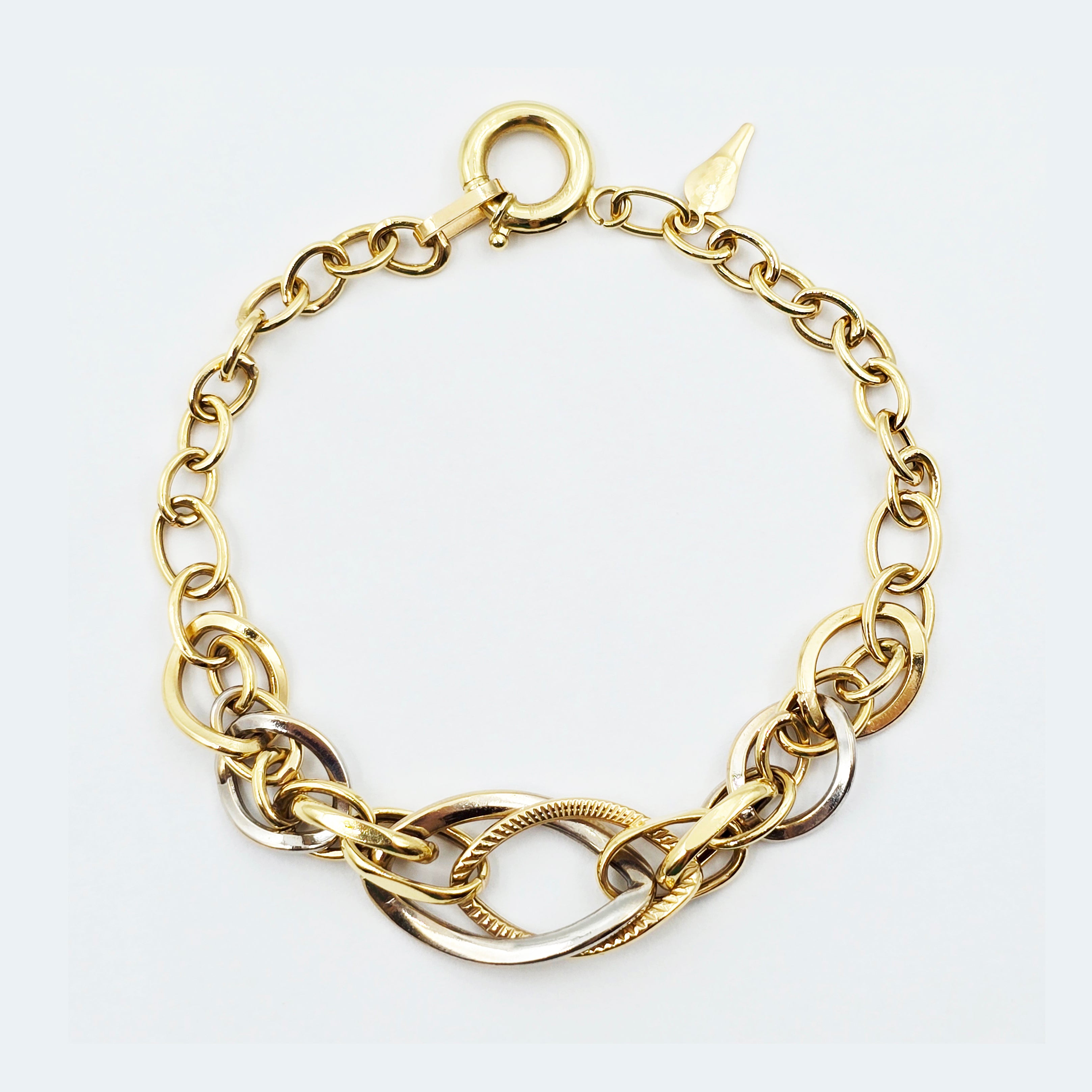 18K Gold Oval Link Bracelet: Solid Gold Chain, Fine Jewelry Gift
