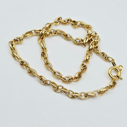 18K Solid Gold Oval Link Chain Necklace: Fine Jewelry Gift