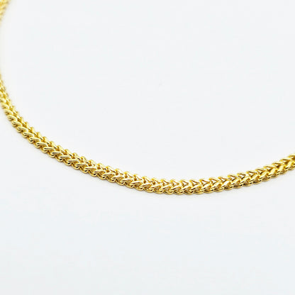 10K Solid Yellow Gold Wheat Chain Anklet, Real Gold Anklet Bracelet, Dainty Minimalist Gold Anklet for Women, Elegant Gold Ankle Bracelet