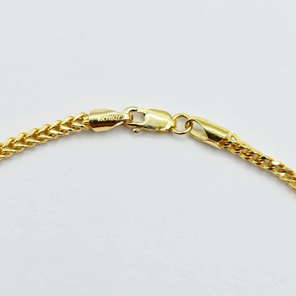 10K Solid Yellow Gold Wheat Chain Anklet, Real Gold Anklet Bracelet, Dainty Minimalist Gold Anklet for Women, Elegant Gold Ankle Bracelet