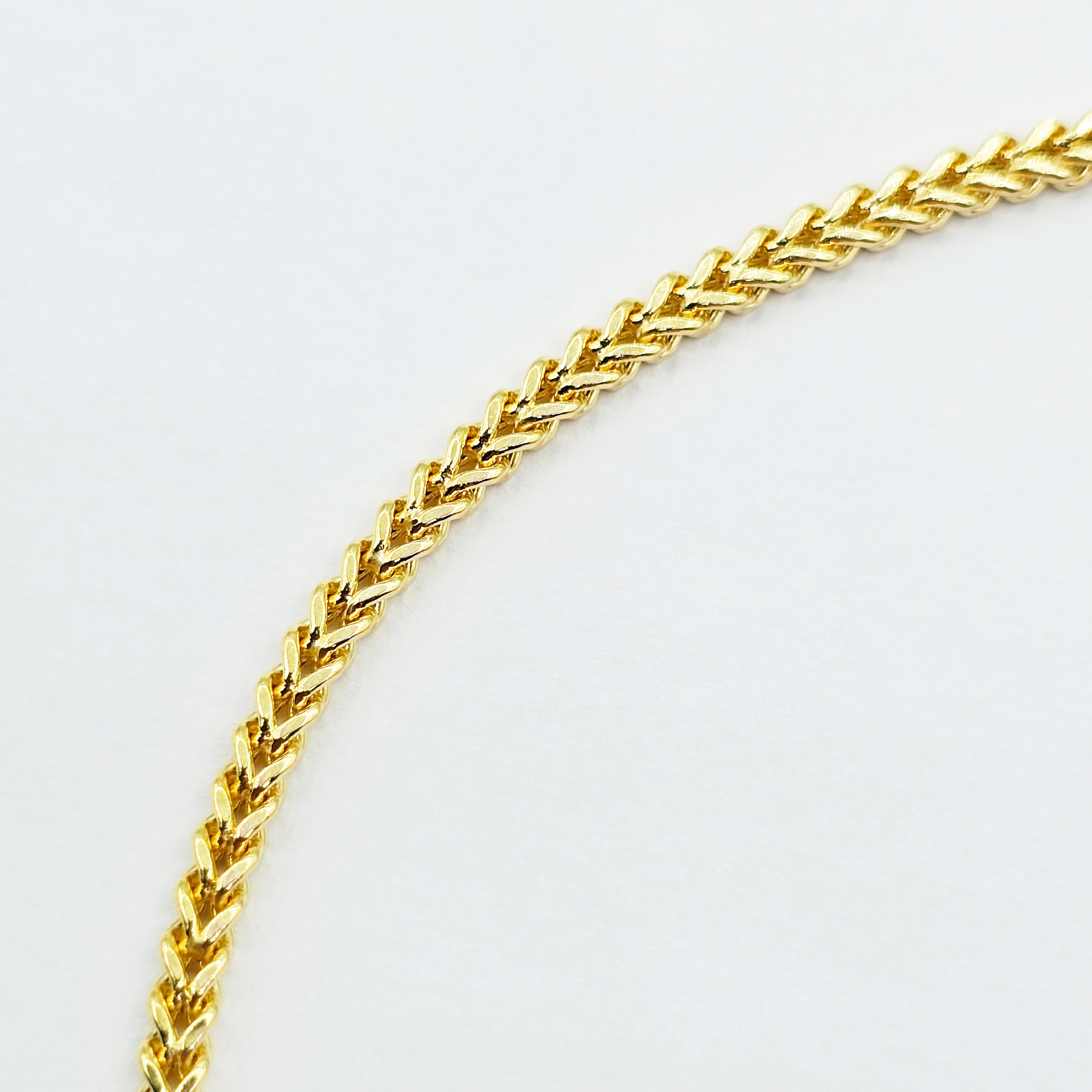 10K Solid Yellow Gold Wheat Chain Anklet, Real Gold Anklet Bracelet, Dainty Minimalist Gold Anklet for Women, Elegant Gold Ankle Bracelet