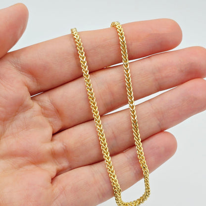 10K Solid Yellow Gold Wheat Chain Anklet, Real Gold Anklet Bracelet, Dainty Minimalist Gold Anklet for Women, Elegant Gold Ankle Bracelet