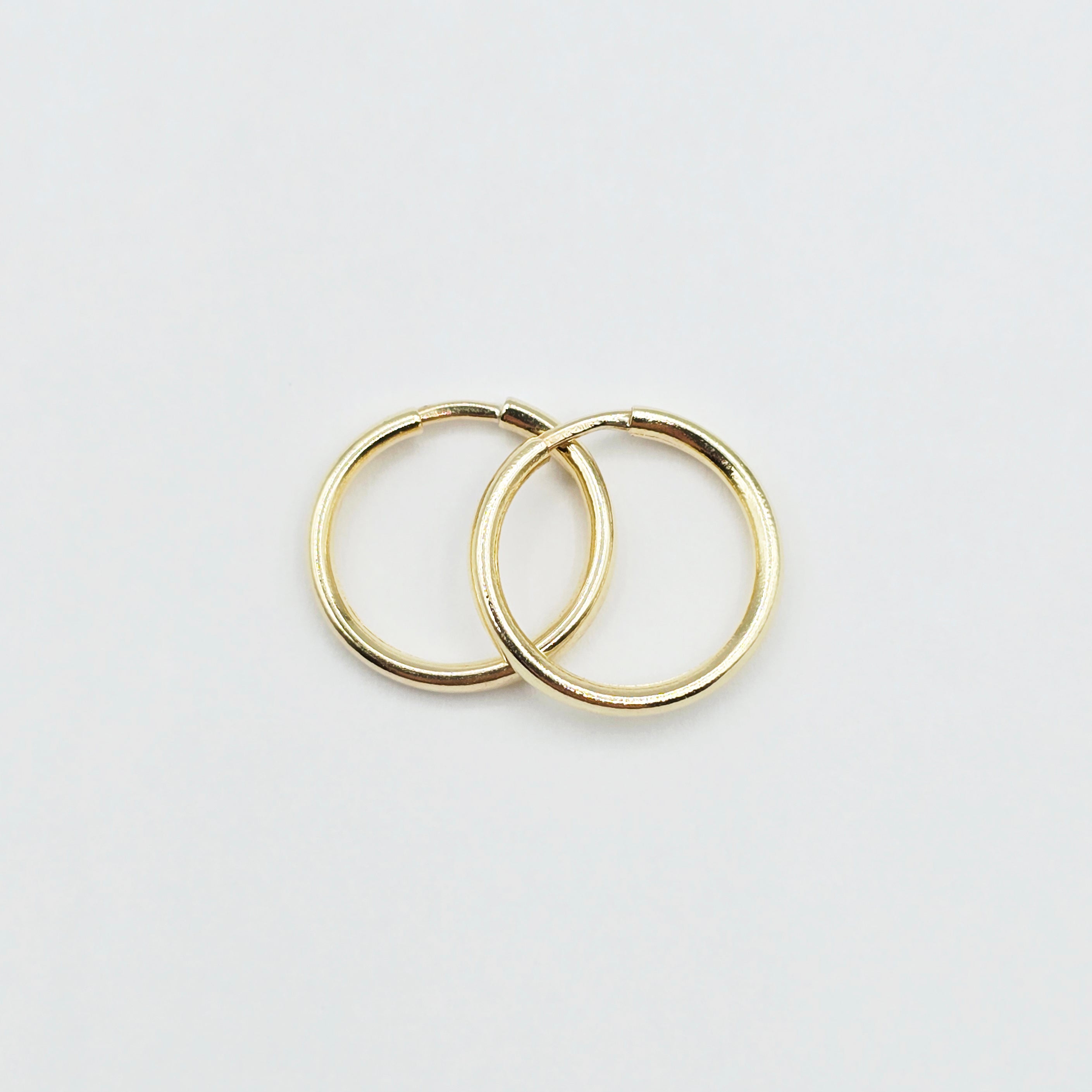 10K Yellow Gold Hoop Earrings 1.5mm, Thin Gold Hoops, Minimalist Gold Earrings, Small to Large Hoop Earrings, Everyday Jewelry Gift