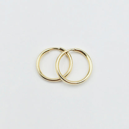 10K Yellow Gold Hoop Earrings 1.5mm, Thin Gold Hoops, Minimalist Gold Earrings, Small to Large Hoop Earrings, Everyday Jewelry Gift