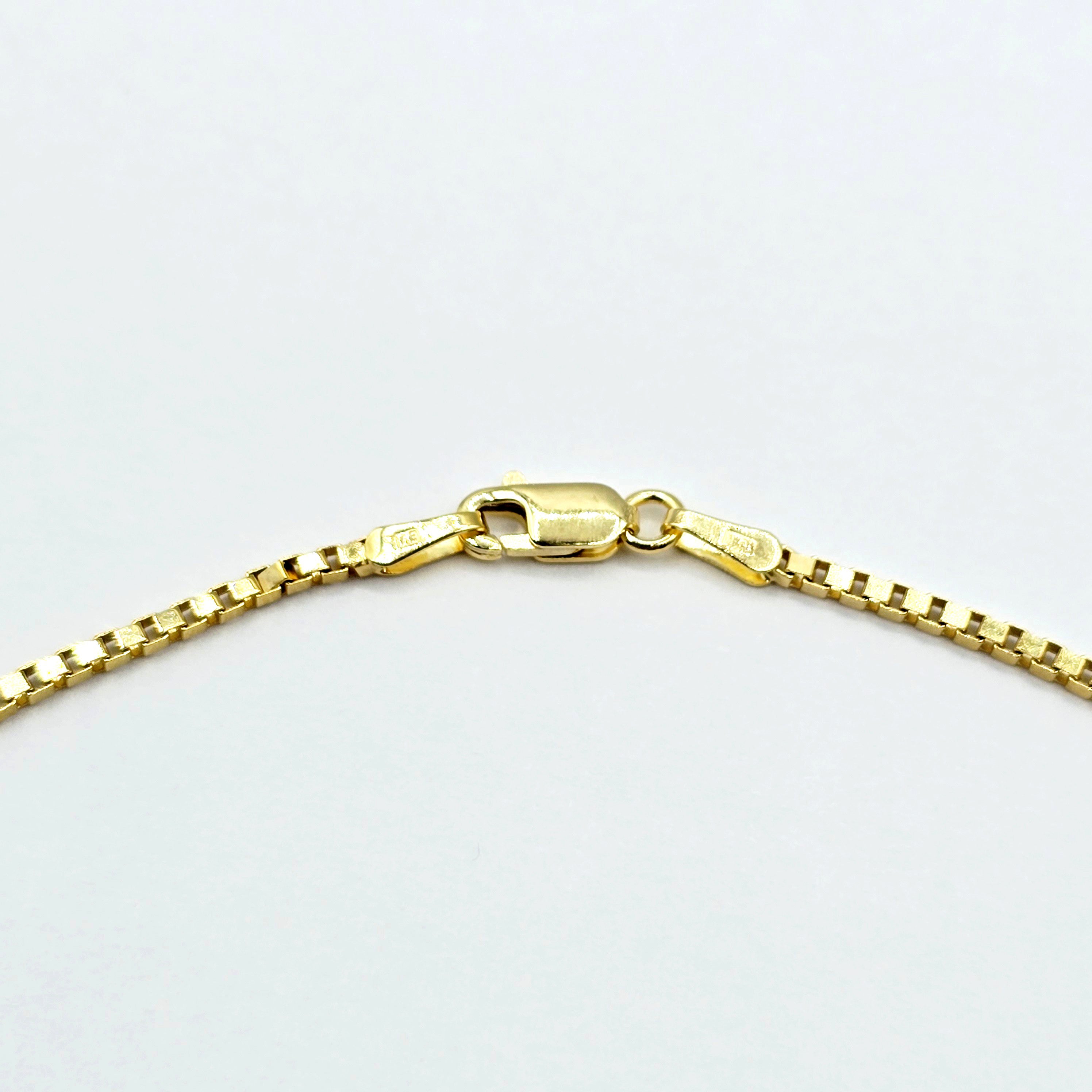 10K Solid Yellow Gold Box Chain Anklet, Real Gold Minimalist Anklet Bracelet, Dainty Everyday Gold Anklet for Women