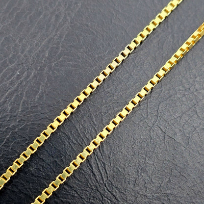 10K Solid Yellow Gold Box Chain Anklet, Real Gold Minimalist Anklet Bracelet, Dainty Everyday Gold Anklet for Women