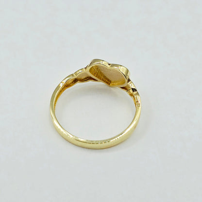 10K Gold Baby Signet Ring, Engravable Baby Ring, Solid Yellow Gold Child Ring, Personalized Name Ring, Baby Ring, Gift for Baby Girl Boy