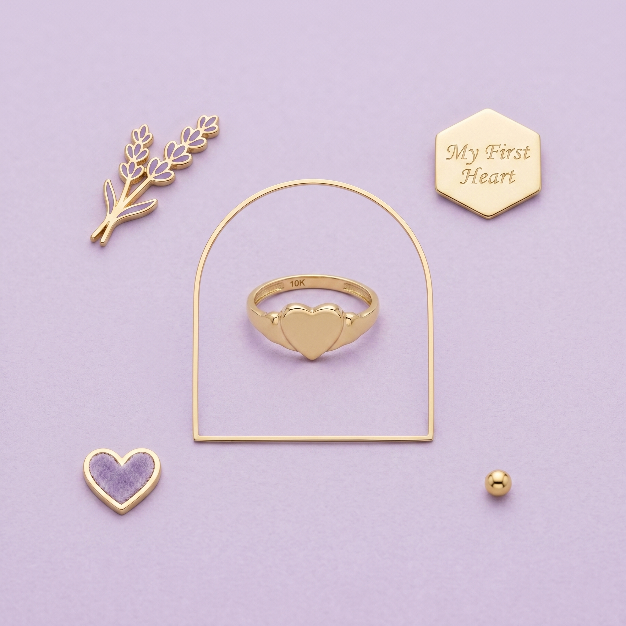 10K Gold Baby Signet Ring, Engravable Baby Ring, Solid Yellow Gold Child Ring, Personalized Name Ring, Baby Ring, Gift for Baby Girl Boy