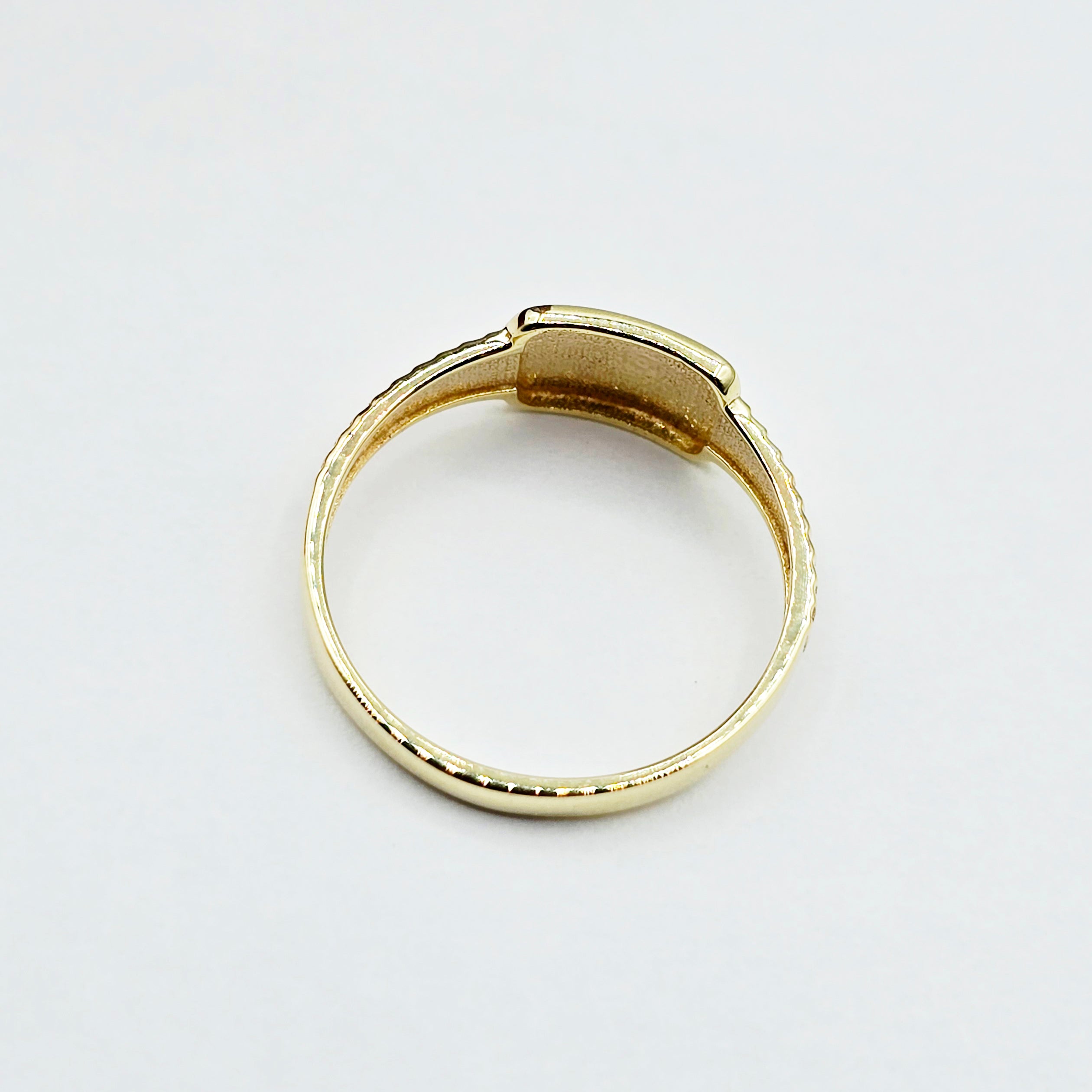 10K Gold Baby Signet Ring, Engravable Baby Ring, Solid Yellow Gold Child Ring, Personalized Name Ring, Baby Ring, Gift for Baby Girl Boy