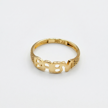 10K Gold Baby Ring, Solid Gold Baby Letter Ring, Baby Name Ring, Minimalist Gold Ring for Child, Dainty Gold Ring, Gift for Baby Girl Boy