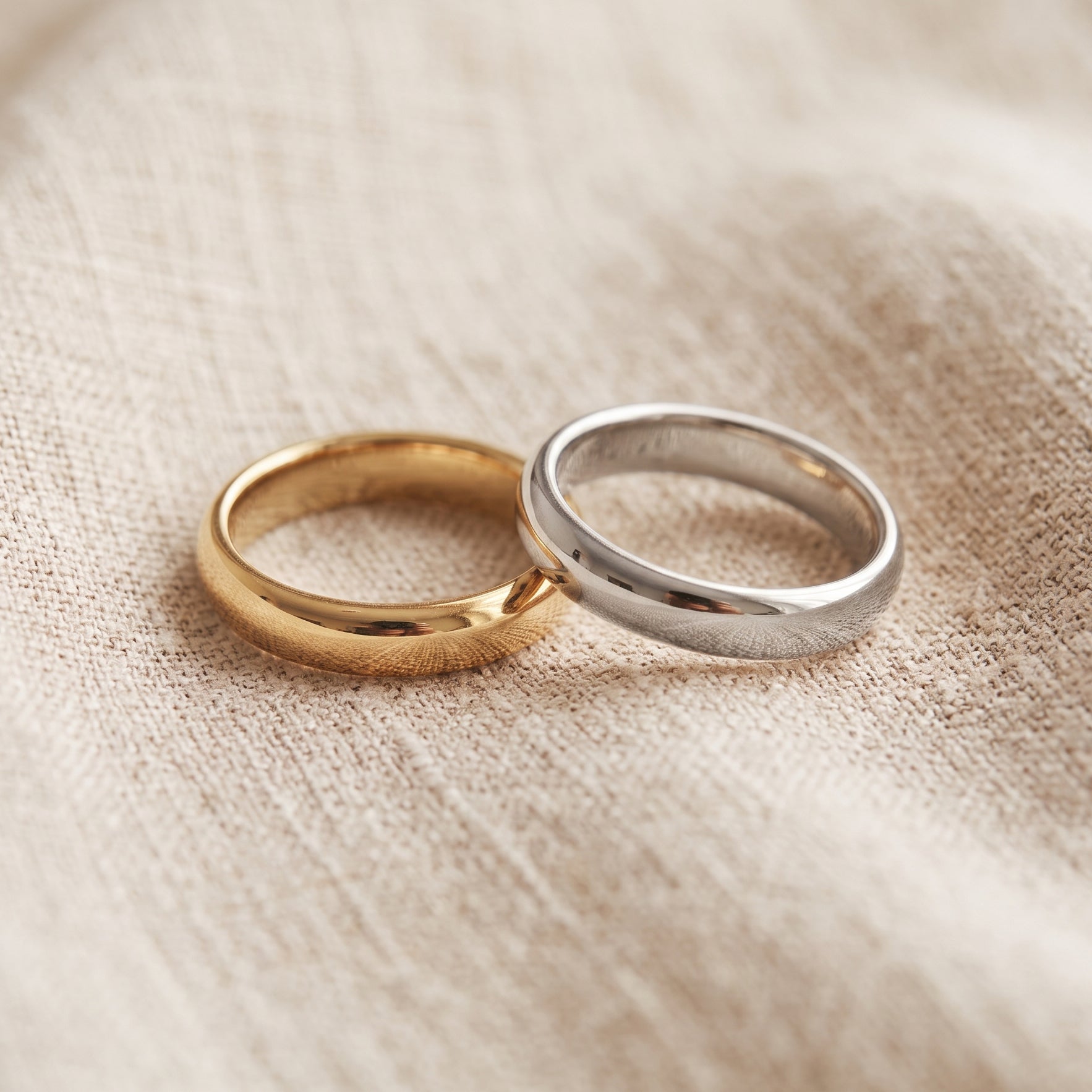 Solid Gold Wedding Band 4mm, Yellow or White Gold Wedding Ring, Engraved Wedding Band, Classic Gold Ring for Men & Women