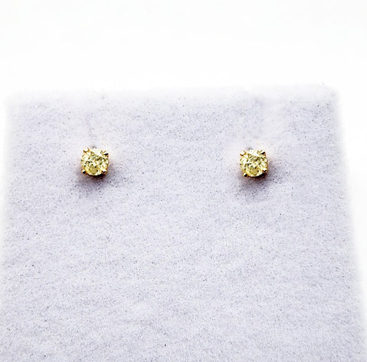 14K Yellow Gold Diamond (0.17ct) Stud Earrings