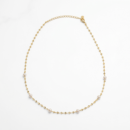 925 Sterling Silver Freshwater Pearl Buckle Chain Necklace