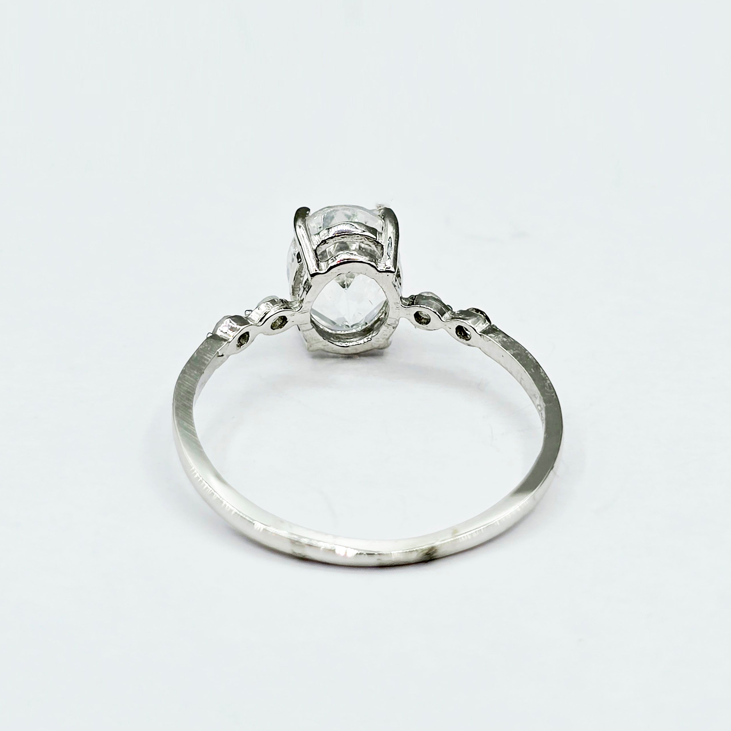 10K Gold Genuine Gemstone 8x6mm Ring with Diamonds, Oval Gemstone Promise Ring, Handmade Birthstone Ring for Her, Minimalist Fine Jewellery