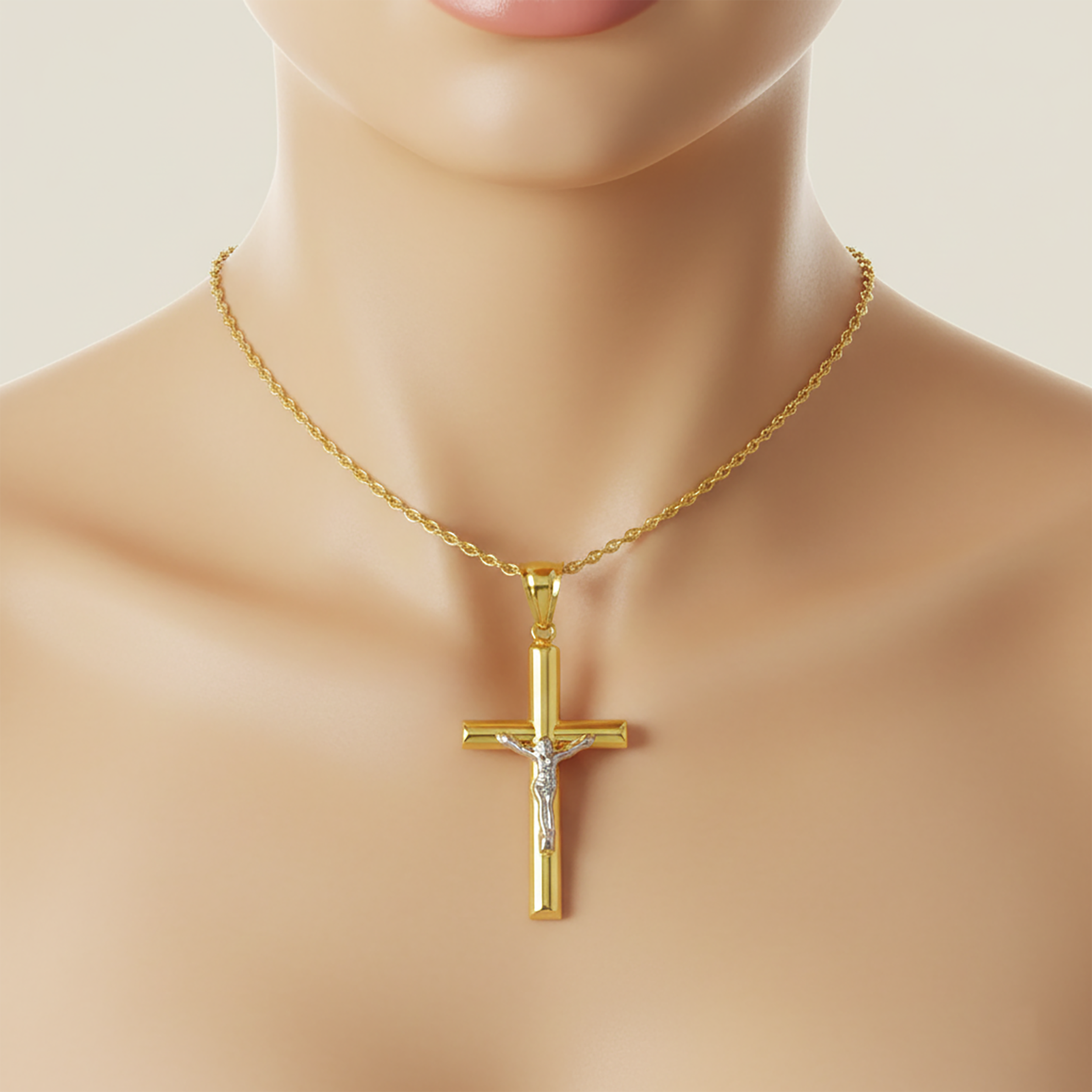 10K Yellow Gold Cross Pendant