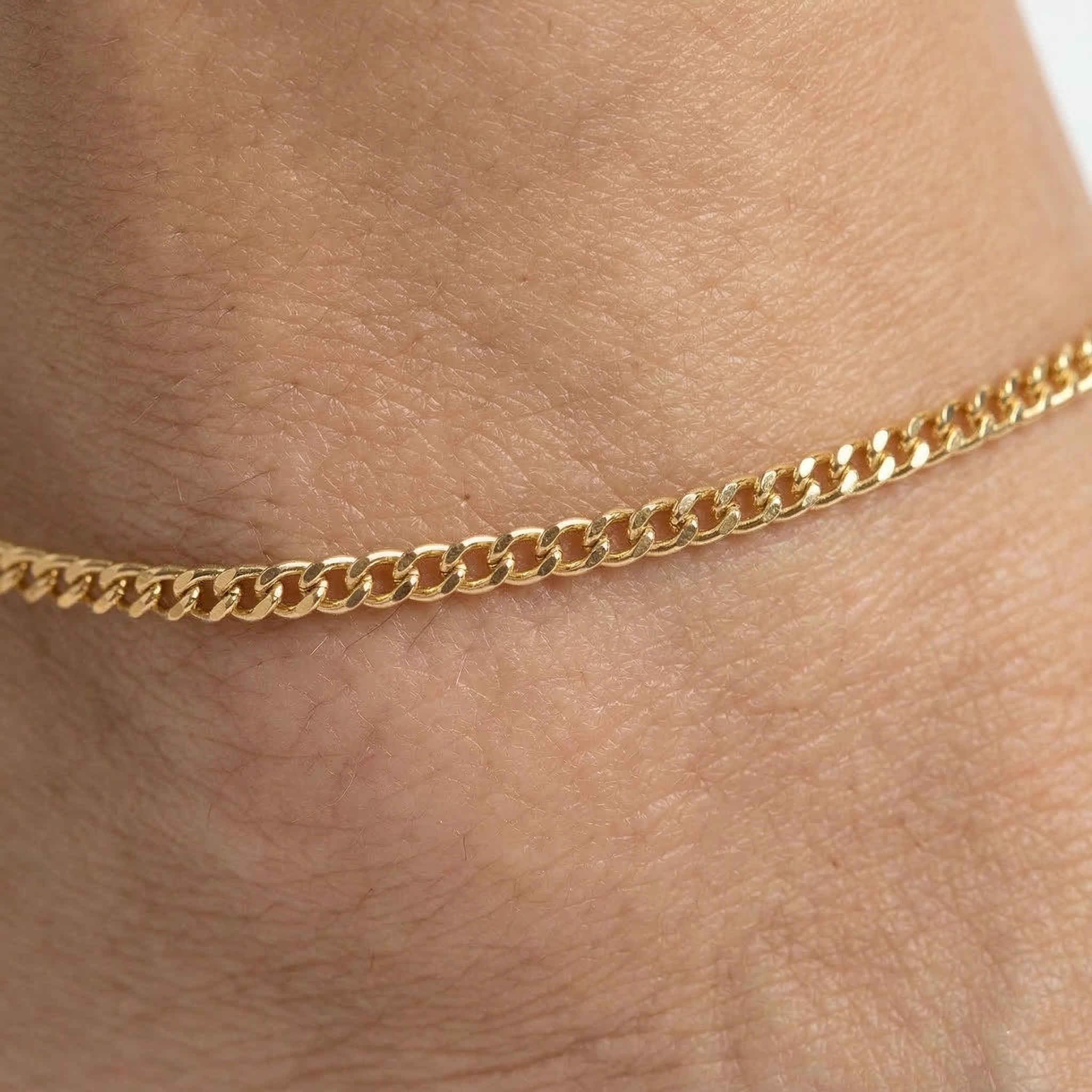 10K Yellow Gold Curb Chain Anklet – 2.8mm Real Gold Ankle Bracelet for Women – 10 Inch Classic Curb Link Foot Chain Jewelry