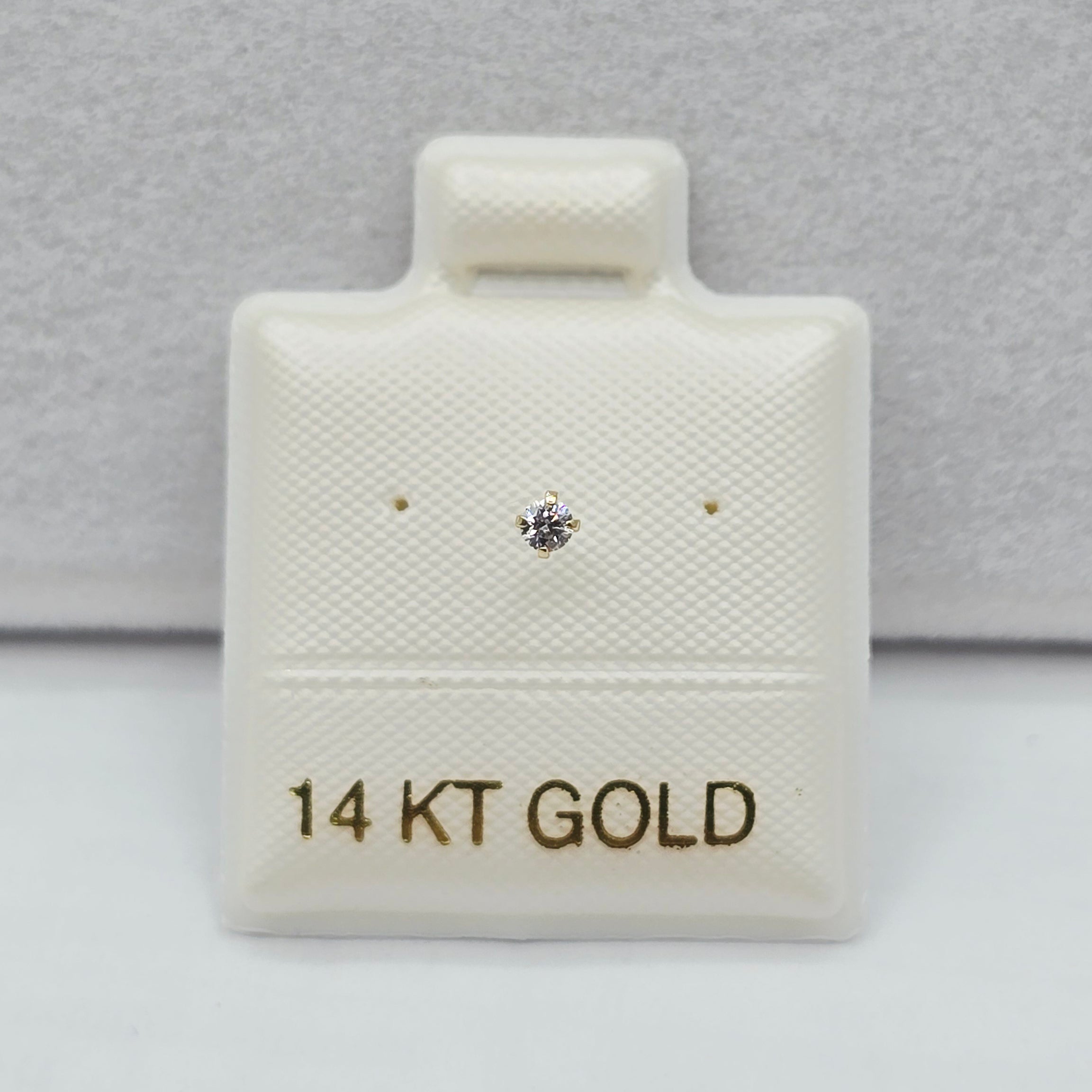 14K Yellow Gold Nose Stud with Diamond, Natural Diamond Nose Pin, Gold Nose Piercing, Gold Nose Stud Perfect Birthday Gift
