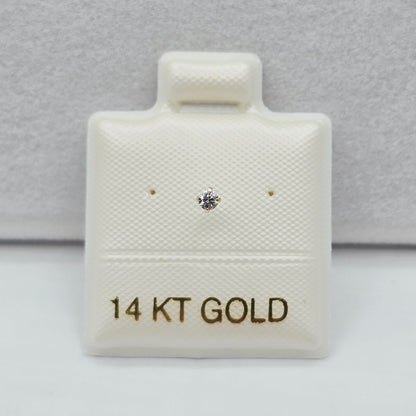 14K Yellow Gold Nose Stud with Diamond, Natural Diamond Nose Pin, Gold Nose Piercing, Gold Nose Stud Perfect Birthday Gift