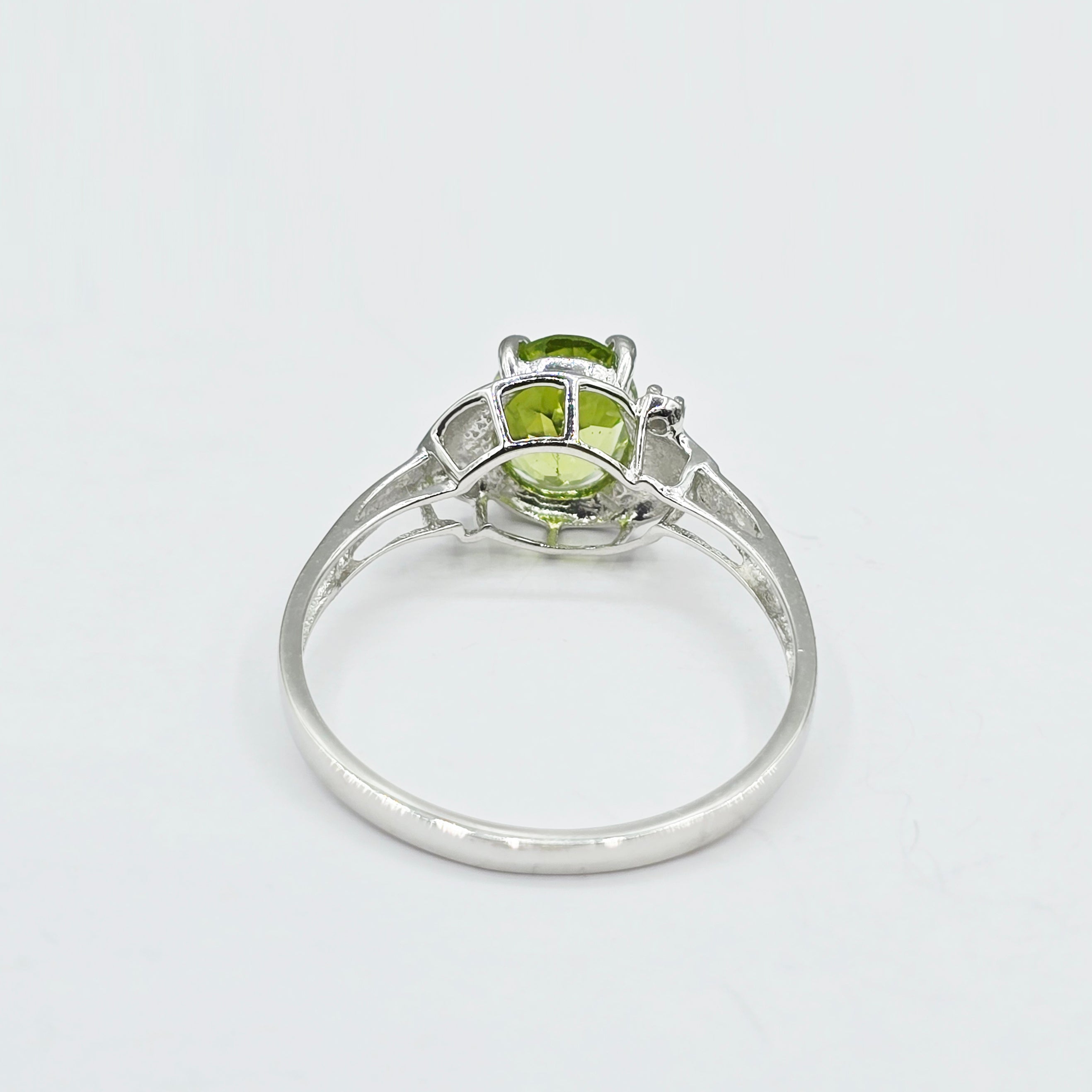 Gold Natural Gemstone Ring , 10K Solid Gold Genuine Gemstone 8x6mm Ring with Diamonds, Birthstone Ring, Rings Jewelry, Gift For Her