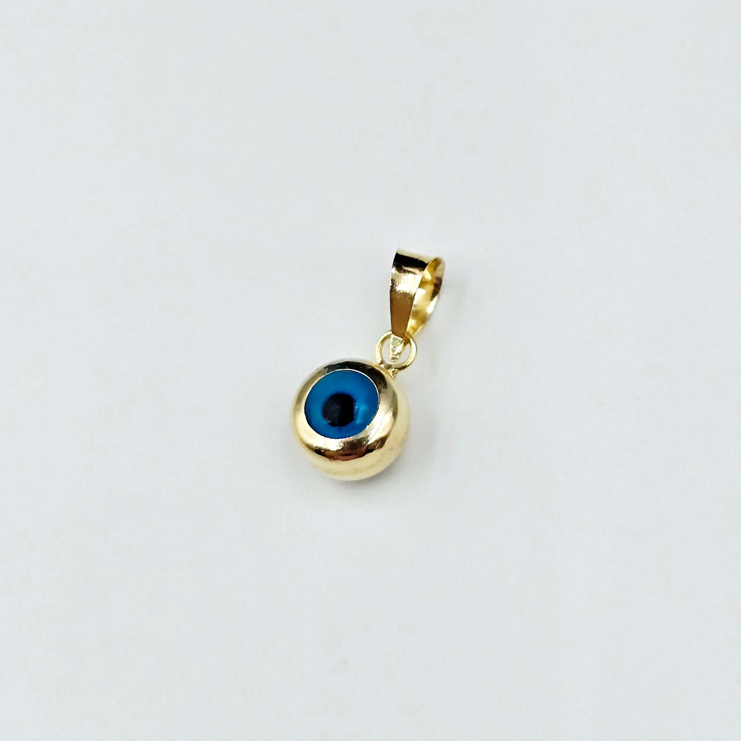 Gold Evil Eye Pendant | 10K Yellow Gold Evil Eye Pendant | Good Luck Necklace | Protection Pendant