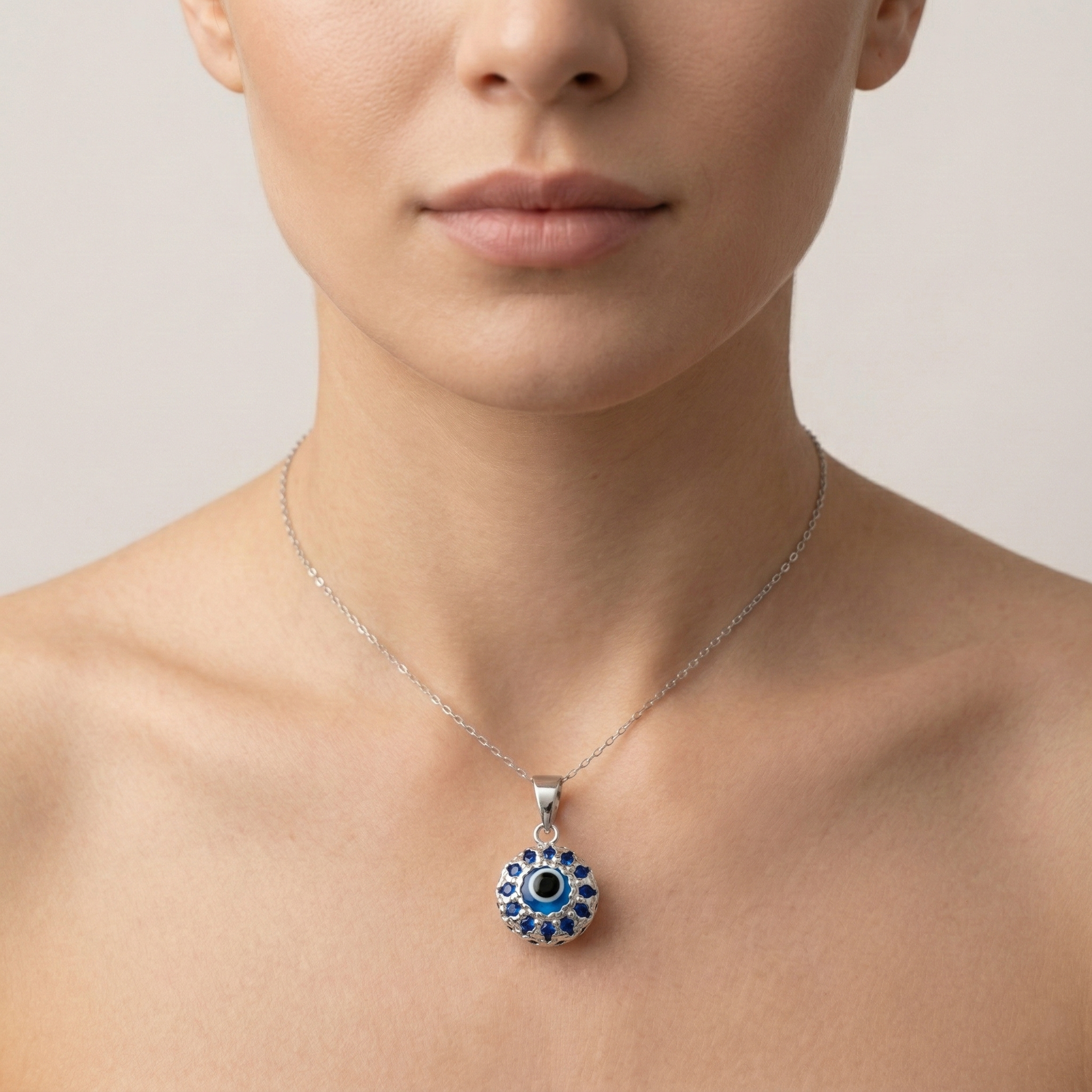 10K Gold Evil Eye Pendant Necklace | Good Luck Amulet, Meaningful Gift
