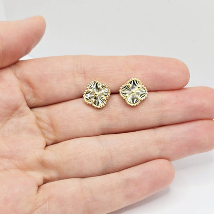 10K Yellow Gold Set of Earrings and Necklace For Women