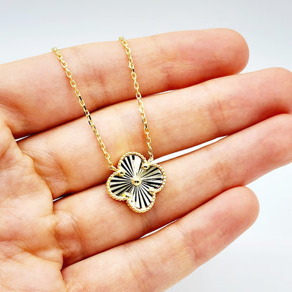 10K Yellow Gold Set of Earrings and Necklace For Women