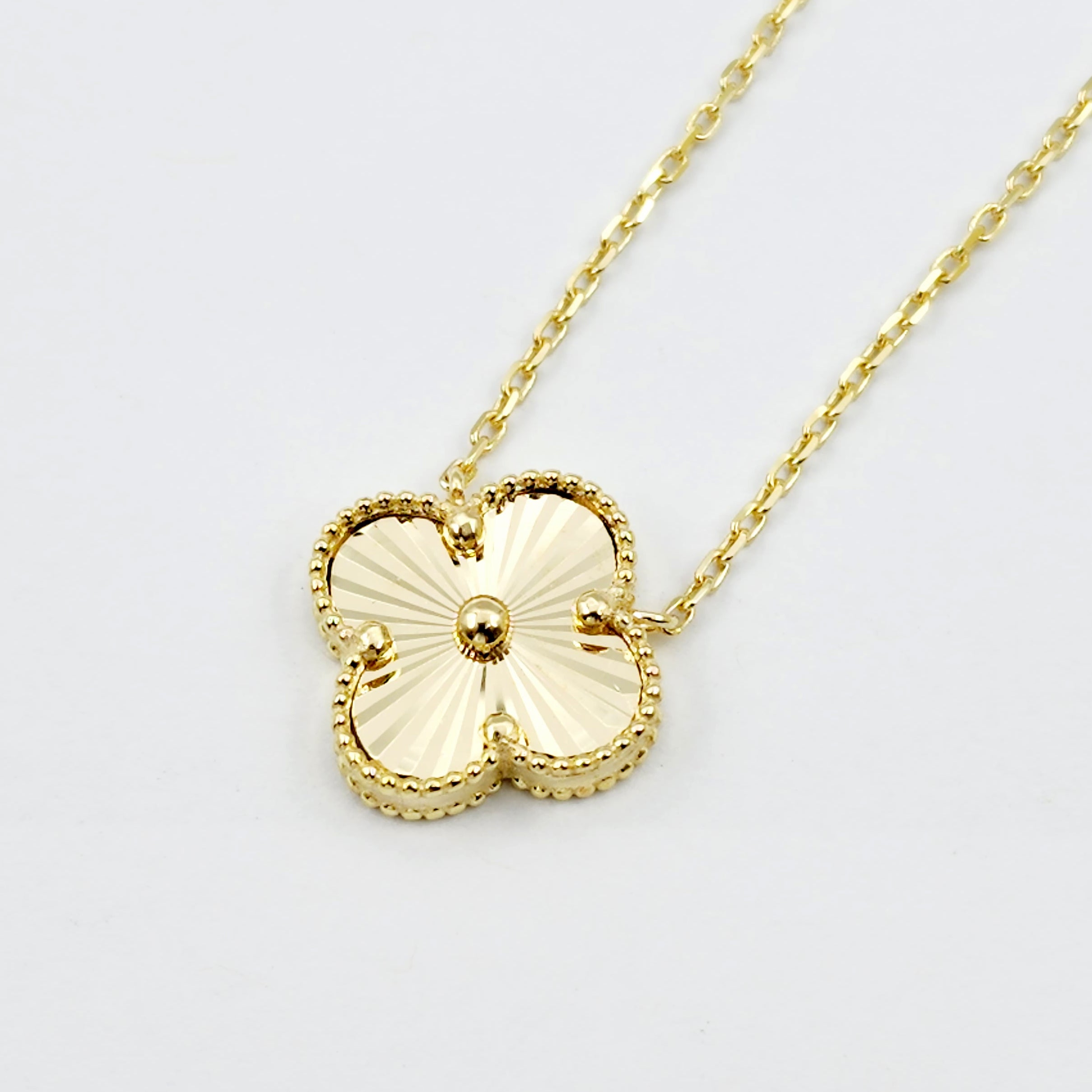 10K Yellow Gold Set of Earrings and Necklace For Women
