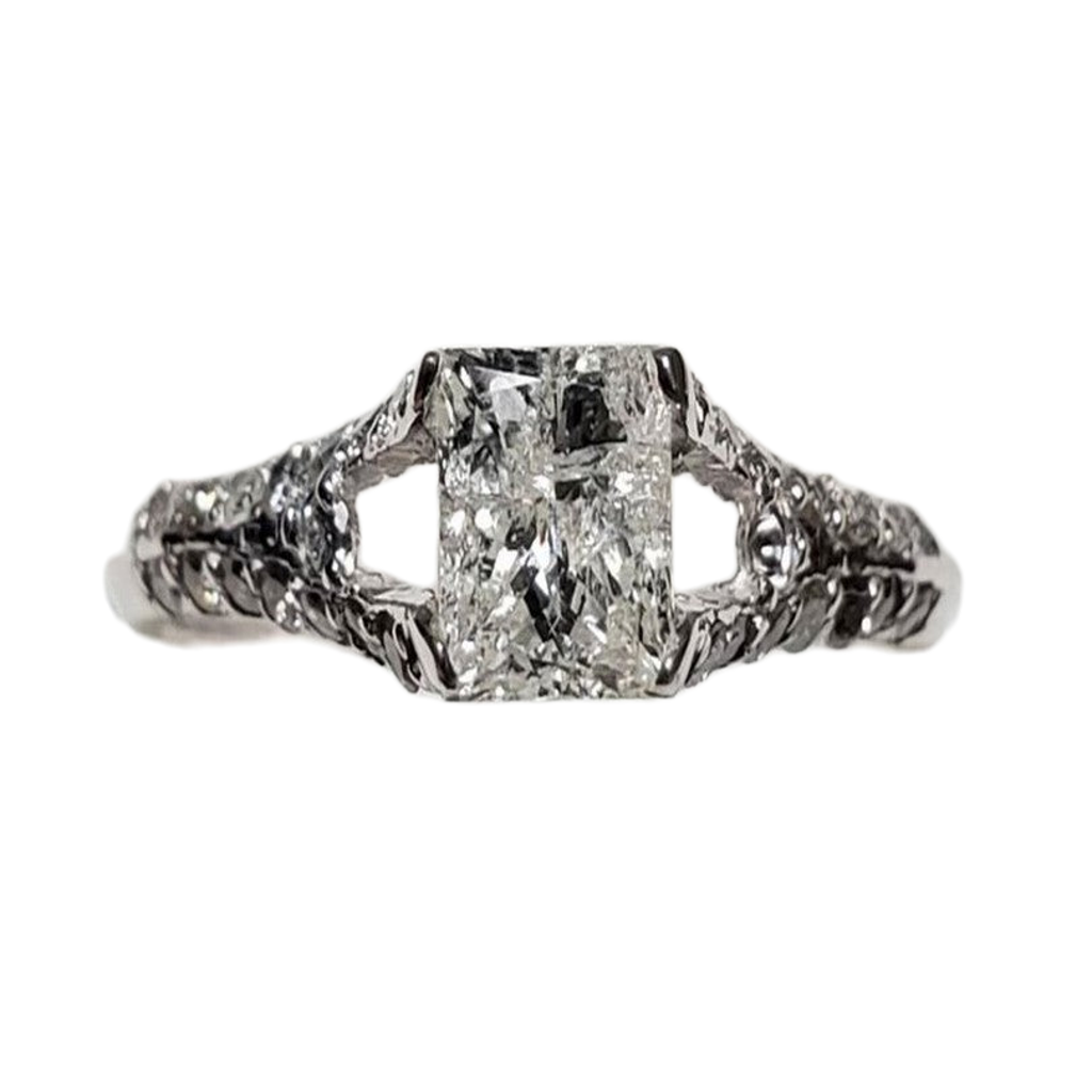 10K White Gold Diamond Ring