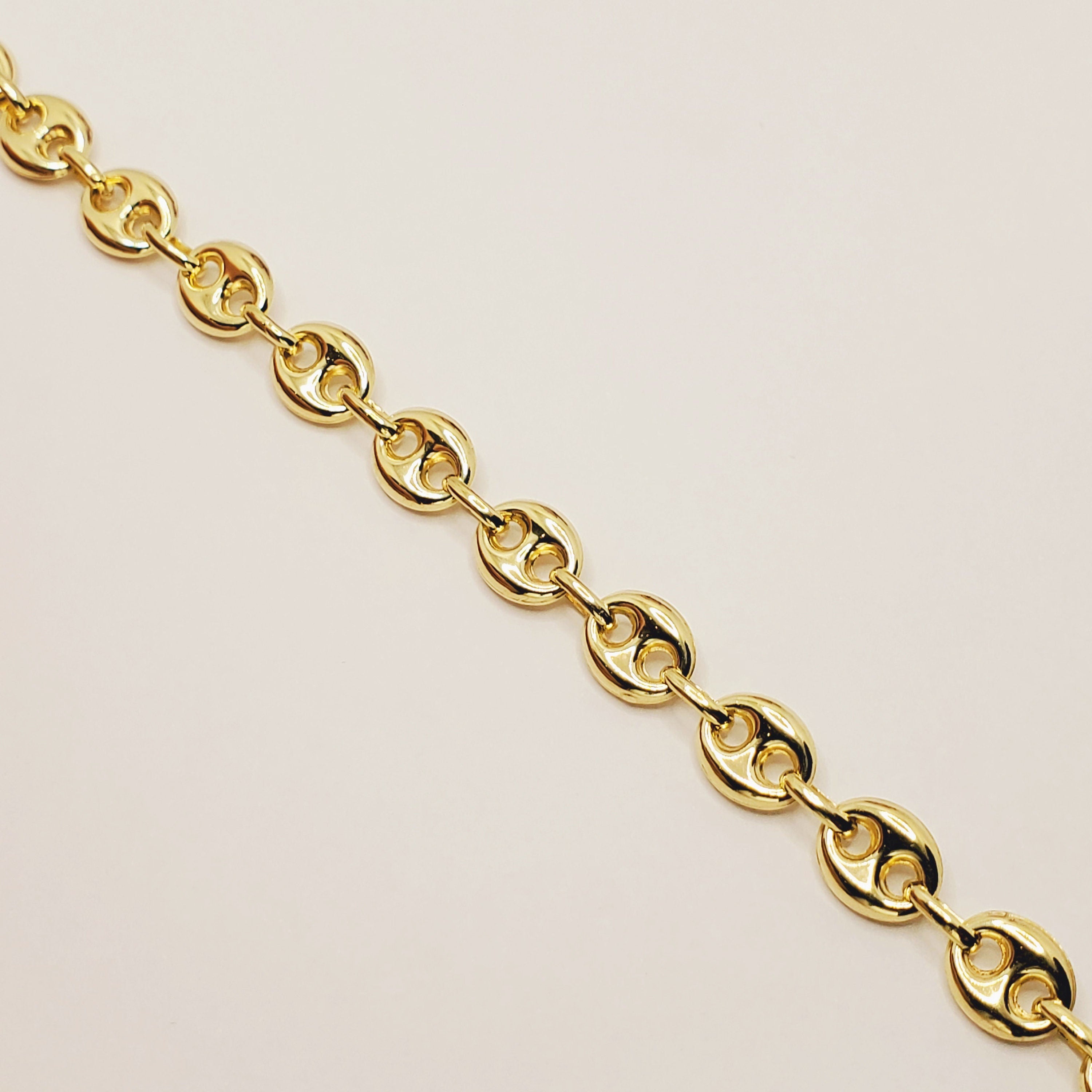 Gold Bracelet | 10K Yellow Gold Bracelet, 7 mm Width, Italian Gold Bracelet