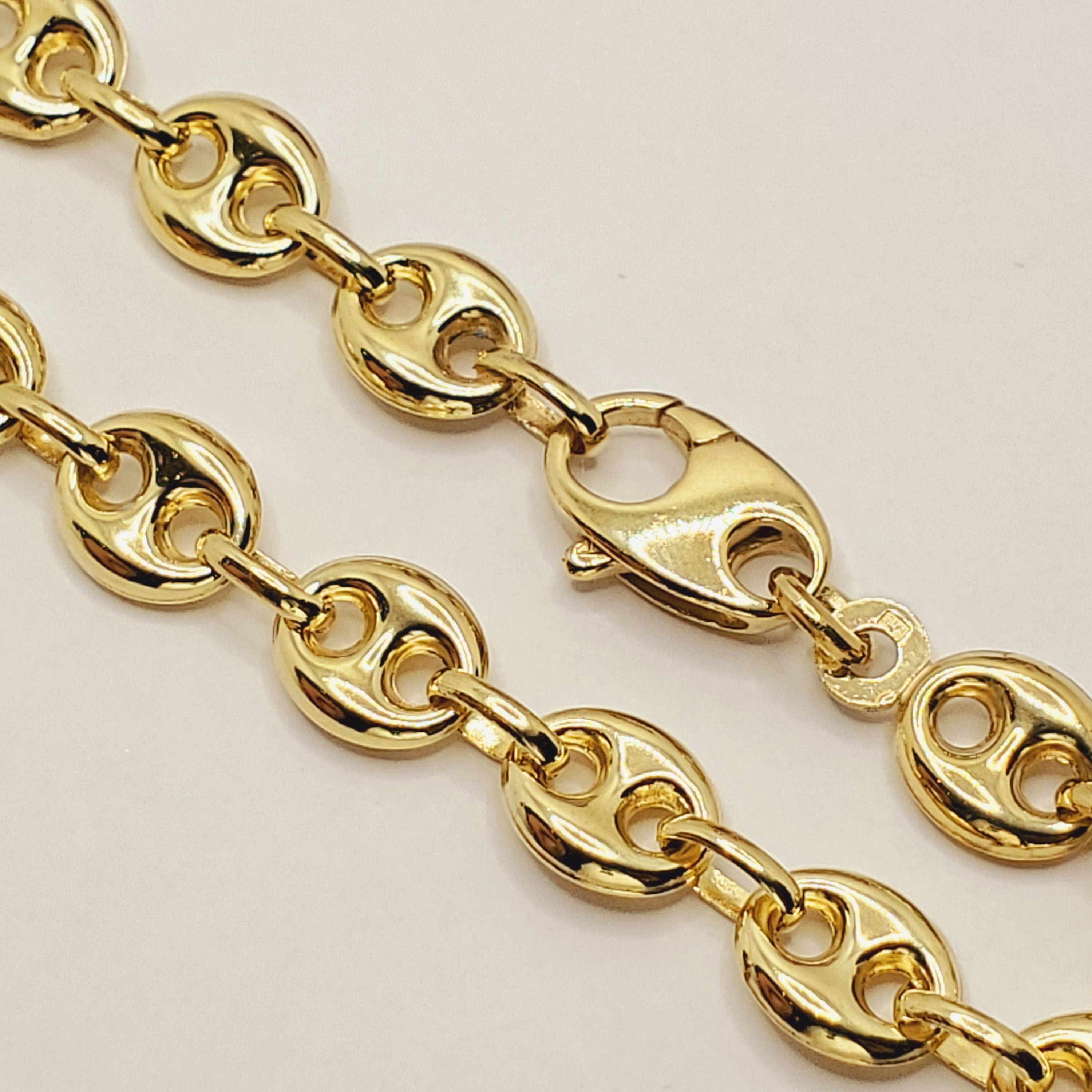 Gold Bracelet | 10K Yellow Gold Bracelet, 7 mm Width, Italian Gold Bracelet