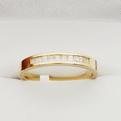 Gold Diamond Ring, 14K Yellow Gold Natural Diamond Ring,