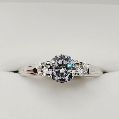 Silver CZ Ring,  925 Sterling Silver Cubic Zirconia Ring, Gift for Girlfriend, Gemstone Rings
