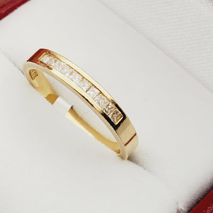 Gold Diamond Ring, 14K Yellow Gold Natural Diamond Ring,